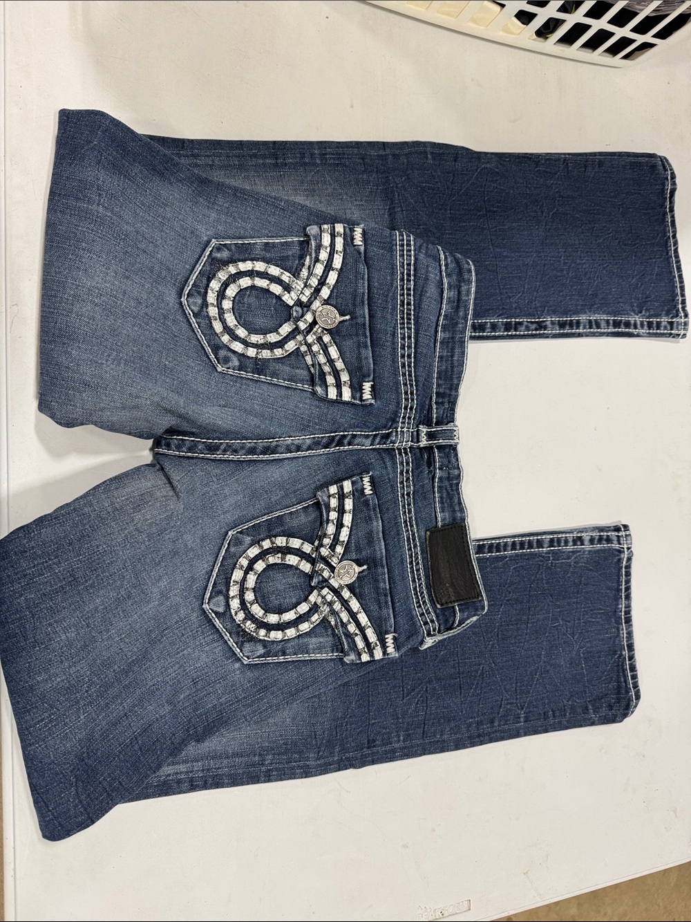 Big Star Indigo Boot-Cut Jeans with Embellished Back Pockets